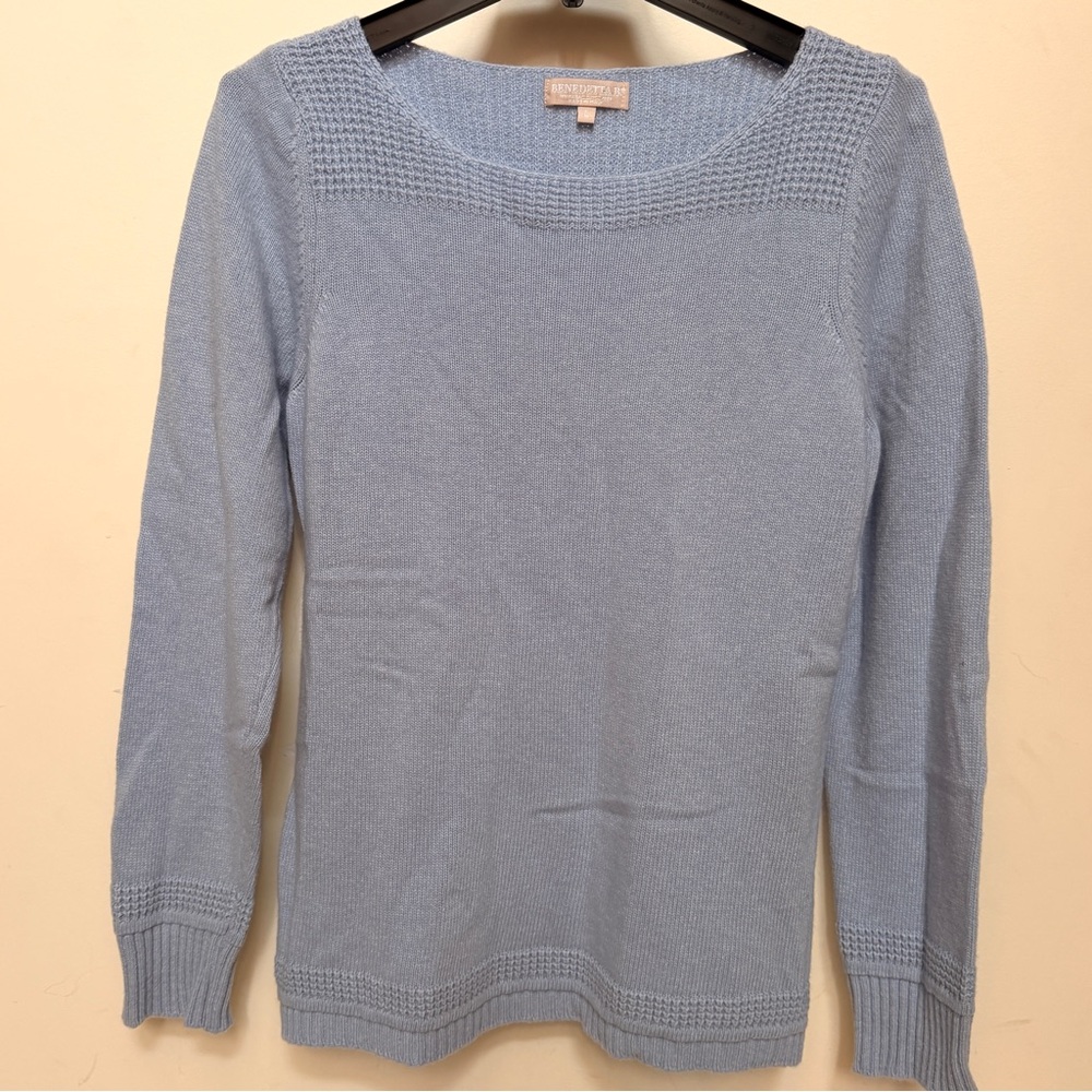 Benedetta B. women's wool and cashmere blend sweater in light blue Size L